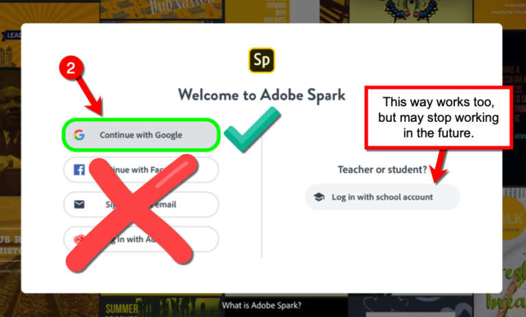 How To Log Into Adobe Spark EVSC Students