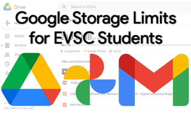New Google Storage Limit for EVSC Student Accounts